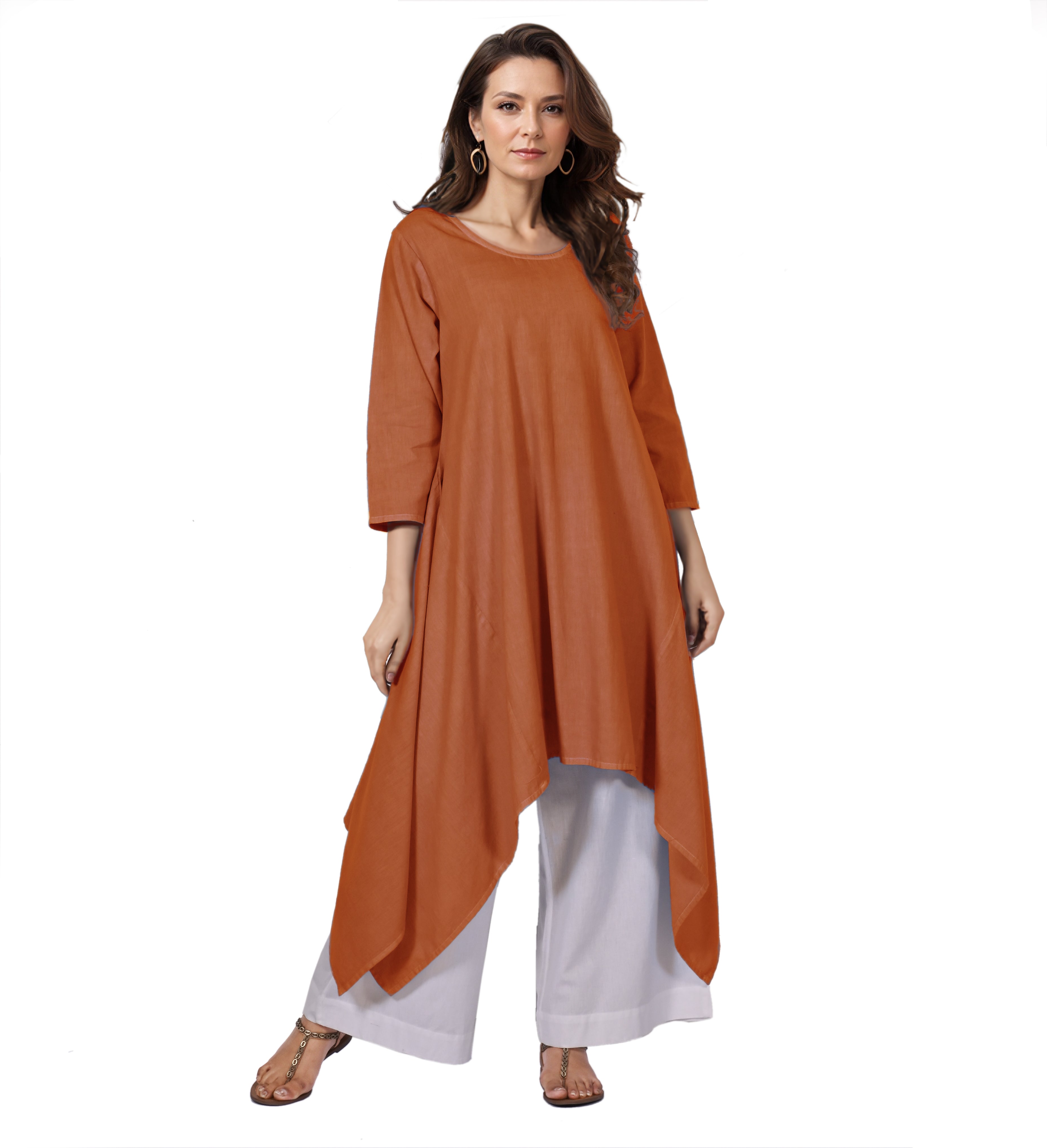 Large Ladies 3/4 Sleeve High Low Kurti at Rs 550 in Surat | ID: 19280962162